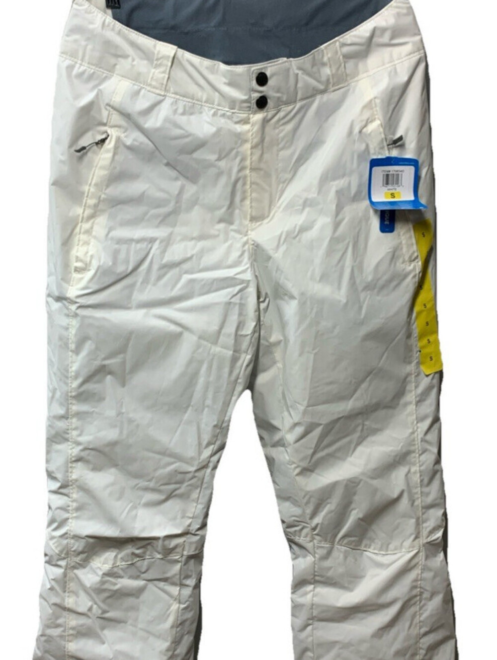 Columbia Women's Active Snow Long Ski Pants 1798340 White with Pockets Size S